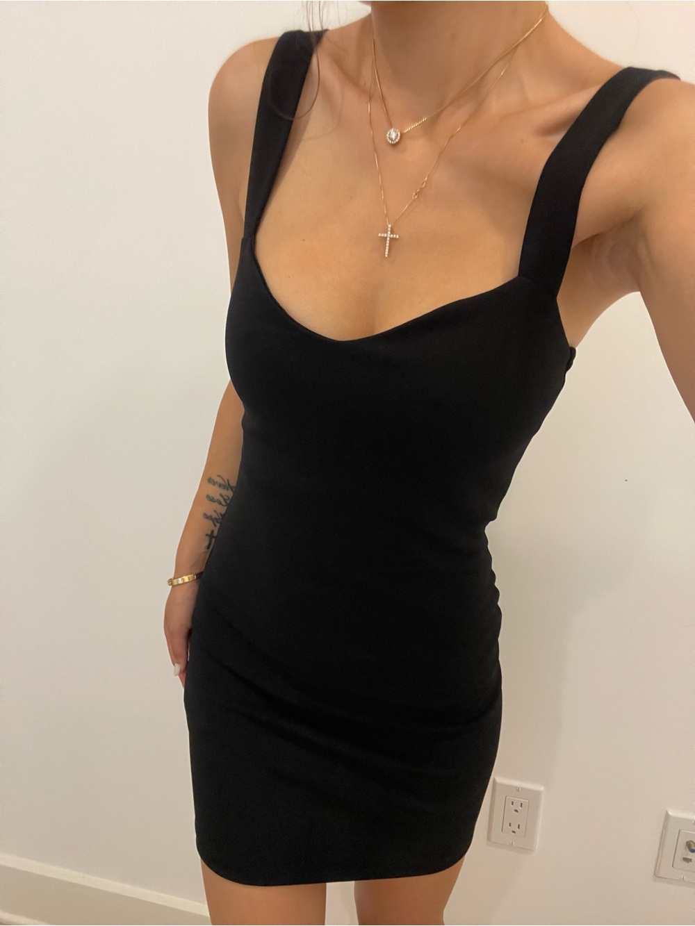 Zara black bodycon mini dress